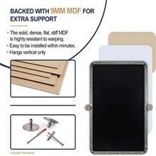 Metal Frame Pivot Rectangle Bathroom Mirror, Tilting Rounded Rectangular Vanity Mirror for Wall Stainless Steel Pivots Horizontally Only - 拉絲鎳 - 查看 6