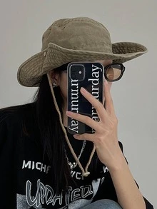 素色漁夫帽 - 軍綠色 - 查看 3