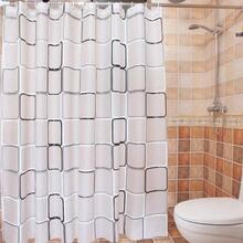 1PC Printed shower curtain in large square with waterproof curtain - Multicolor - View 3