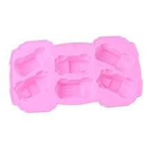 1 pieza Molde de pastel en forma de coche - Rosa - Ver 3
