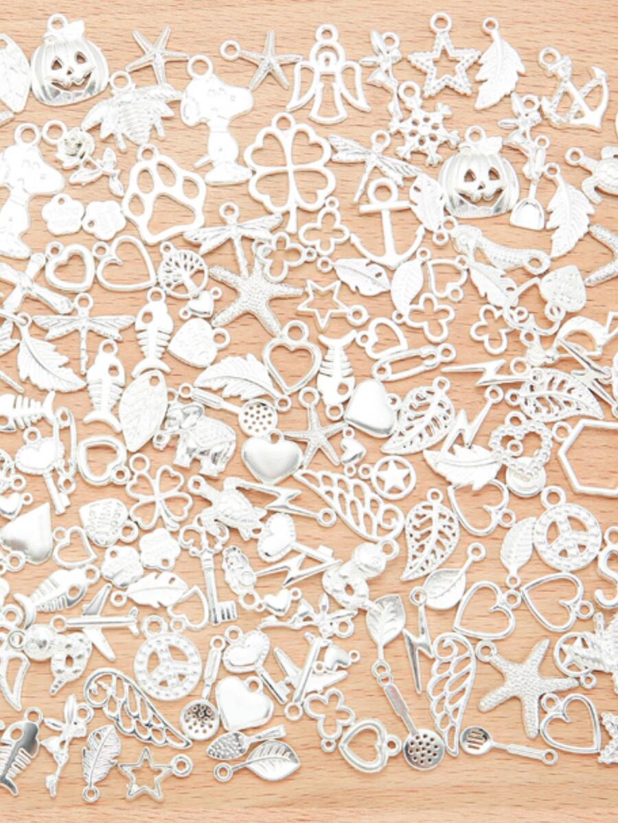 20 chiếc Hỗn hợp nhiều màu Hợp kim kẽm Trang sức Mặt dây chuyền động vật Phụ kiện DIY (Phong cách ngẫu nhiên) - Bạc - Xem 1