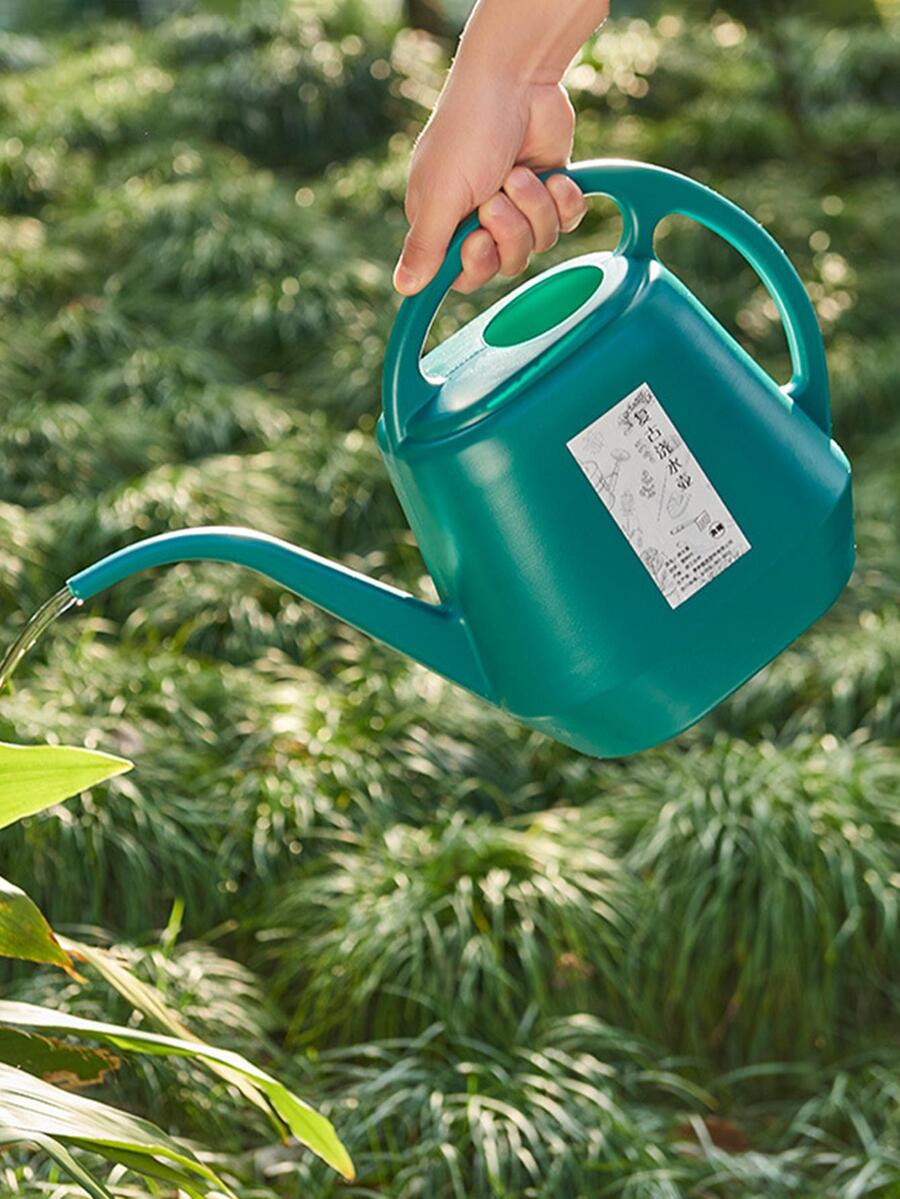 1pc Letter Graphic Watering Can - Dark Green - View 1