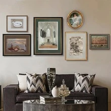 6 Hoài Cổ Tường Áp Phích Hình Ảnh Nghệ Thuật Tranh In Canvas Retro Châu Âu Phong Cảnh Phong Cảnh - Nhiều màu - Xem 1