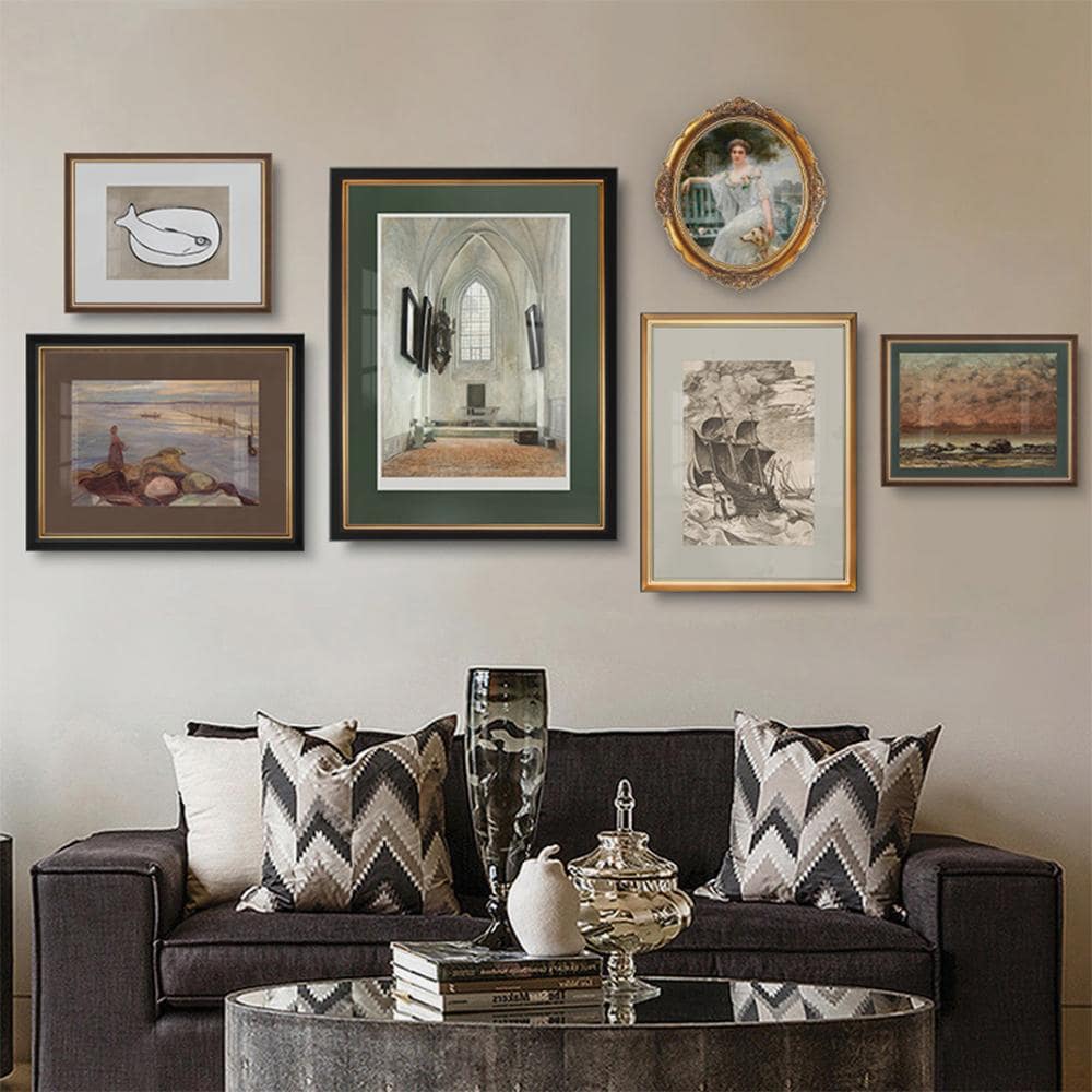 6 Hoài Cổ Tường Áp Phích Hình Ảnh Nghệ Thuật Tranh In Canvas Retro Châu Âu Phong Cảnh Phong Cảnh - Nhiều màu - Xem 1