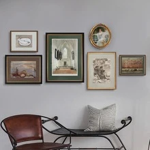 6 Hoài Cổ Tường Áp Phích Hình Ảnh Nghệ Thuật Tranh In Canvas Retro Châu Âu Phong Cảnh Phong Cảnh - Nhiều màu - Xem 4
