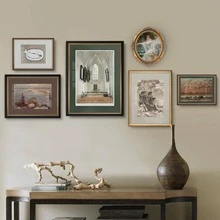 6 Hoài Cổ Tường Áp Phích Hình Ảnh Nghệ Thuật Tranh In Canvas Retro Châu Âu Phong Cảnh Phong Cảnh - Nhiều màu - Xem 3