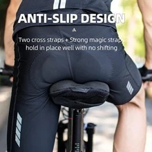ROCKBROS Bike Seat Cushion Gel Bike Seat Cover Padded Narrow Seat Cover for Peloton Bike, Spin Bike, exercise bike, Exercise Bike, Mountain Road Bike with Rain Cover, 11x7inch - 藍色 - 查看 3