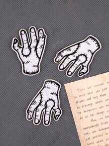 3入組手形狀熨燙貼片 - 杏色 - 查看 2