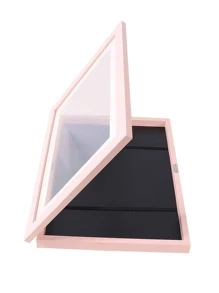 1pc Artistic Flip Photo Frame And Photo Stand, Suitable As Gift For Friends - Pink - View 4