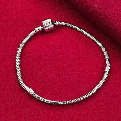 Silver Plating Handmade Original Fine Jewelry Charm Bracelet Soft Smooth Snake Bone Bracelets For Women