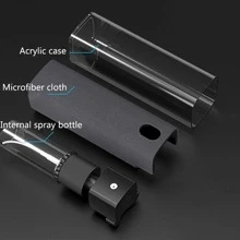 2 In1 Microfiber Screen Cleaner Spray Bottle Set Mobile Phone Tablet Computer Microfiber Cloth Wipe, Living Room Home Bedroom Bathroom House Decor, Travel Stuff, Wedding, Party, Birthday, Gifts For Men Mom Dad Friends, New Years, Accessories, Funny Gift - Dark Grey - View 9