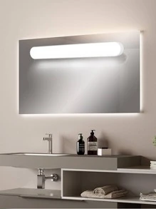 1 pieza de plástico Luz de tocador con modernista con diseño geométrico LED Luz de tocador para doméstico - Blanco - Ver 1