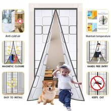 Insulation Door Curtain, Magnetic Door Curtain, For Air Conditioning Room, Heating Room Windproof - Grey - View 1