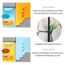 Insulation Door Curtain, Magnetic Door Curtain, For Air Conditioning Room, Heating Room Windproof - Grey - View 3