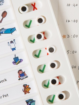 1入組字母圖形計劃檢查時間表現代便攜式計劃板