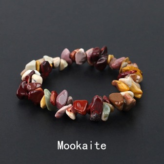 Asymmetric Natural Gemstone Bracelet Stretch Chip Beads Nuggets Rose Crystal Quartz Bracelets Bangles For Women