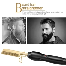 專業電動直髮梳,1入組ABS電動髮刷現代雙色頭髮拉直工具適用於家庭濕和乾