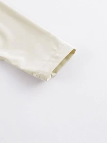 Toddler Girls Rabbit Print Raglan Sleeve Hooded Jacket - Mint Green - View 6