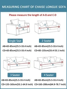 1 PC Jacquard Polyester Sofa Nắp Bảo Vệ Phòng Khách Thun Ghế Sofa - Màu Xám nhạt - Xem 5