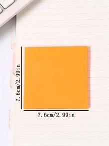 1pc Gradient Color Sticky Note, Modern Multi-purpose Easy To Post Sticky Note For Office, School - Orange - View 3