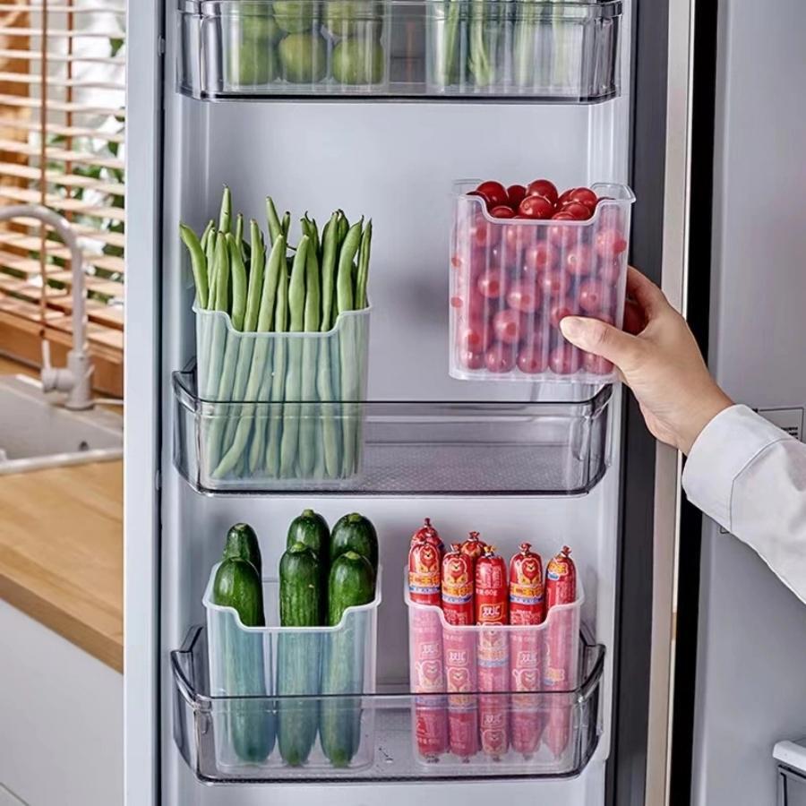 2pcs Refrigerator Door Hanging Storage Box - Clear - View 1