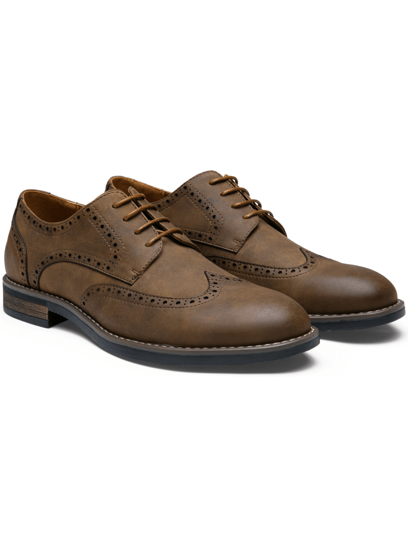 SHOESMALL Vostey Mens Dress Shoes Plain Toe Bussiness Formal Lace Up