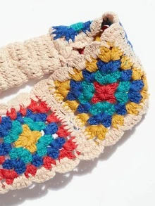 撞色勾織髮帶 - 彩色 - 查看 3