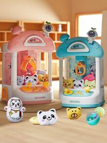 1 pieza Máquina de garra de juguete para niños con música, luces y garras de muñeca, adecuada para niñas y niños, regalo para niños. Funciona con adaptador o pilas (no incluidas) Accesorios aleatorios, decoración del hogar - Verde - Ver 2