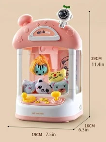 1 pieza Máquina de garra de juguete para niños con música, luces y garras de muñeca, adecuada para niñas y niños, regalo para niños. Funciona con adaptador o pilas (no incluidas) Accesorios aleatorios, decoración del hogar - Verde - Ver 5