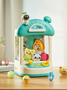 1 pieza Máquina de garra de juguete para niños con música, luces y garras de muñeca, adecuada para niñas y niños, regalo para niños. Funciona con adaptador o pilas (no incluidas) Accesorios aleatorios, decoración del hogar - Verde - Ver 7