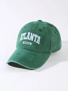 復古洗水棒球帽,無結構,可調節,沮喪爸爸帽,男女適用 - 墨綠色 - 查看 1