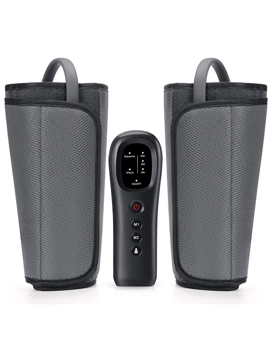 Nekteck Leg Massager for Circulation Air Compression and Relaxation, for Calf Foot and Arms, with Handheld Controller - Grey - View 1