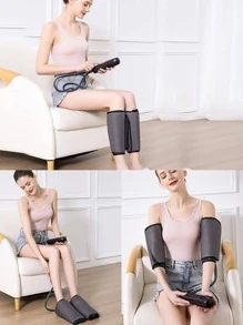 Nekteck Leg Massager for Circulation Air Compression and Relaxation, for Calf Foot and Arms, with Handheld Controller - Grey - View 3
