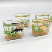 1 bể cá thủy tinh mini cho nhà búp bê trang trí nhà quà tặng tốt nhất - Trong sáng - Xem 3