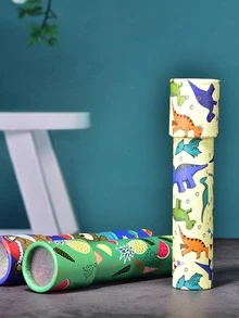 1入組隨機塑料萬花筒，現代動物和水果圖案家用萬花筒 - 彩色 - 查看 4