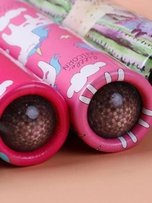 1入組隨機塑料萬花筒，現代動物和水果圖案家用萬花筒 - 彩色 - 查看 3