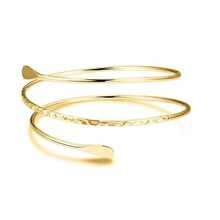 Set de 6 piezas de brazaletes ajustables de estilo minimalista de metal para vacaciones de verano