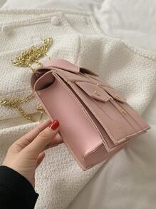 Mini Studded Decor Túi mới lạ Dây đeo chuỗi Pu, Quà tặng mới lạ và hài hước nhất Pefect - Hồng - Xem 6