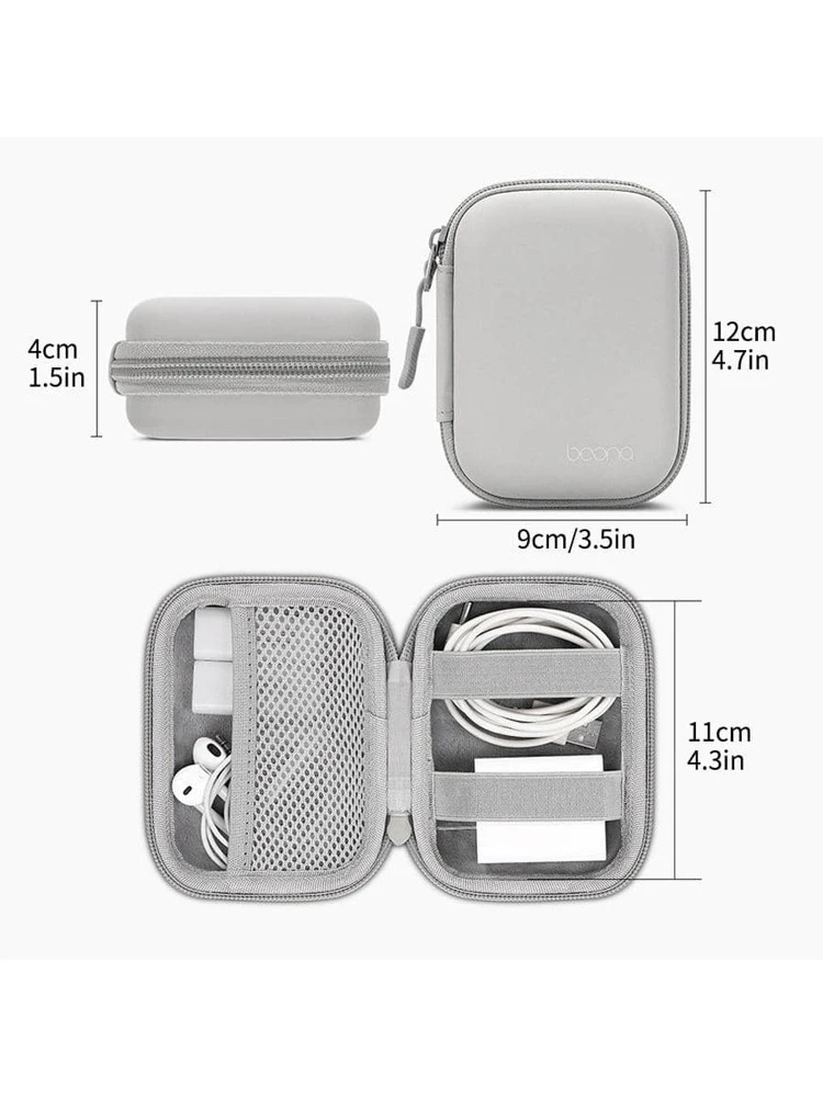 EVA Leather Earphone Case, Data Cable, Charger, USB Drive, USB Shield Hard Shell Protective Storage Box, Shock & Pressure Resistant. Candy Color PU Leather Photo Printer Storage Box, Anti-Scratch & Wear-Resistant. Compact Camera Protective Case