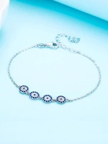 Kaletine سوار فضة عيار 925 مرصع بالزركونيا، هدية عيد ميلاد أو ذكرى زواج أو مناسبة