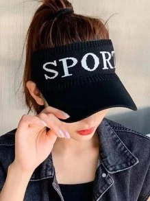 Letter Graphic Knit Hat