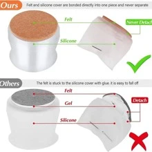 16入組家具腿帽，帶矽膠墊降噪椅腿保護器