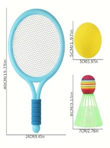 Niños 1 set Juguete de plástico raqueta de tenis gracioso con raqueta & bádminton adorno para - Rosa - Ver 3