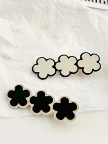 2 Stück Blumen Dekor Haarclips, elegant und lässig, Valentinstag, Valentinstagskrallen-Clips, Haarklammern, Haarspangen, Schulsachen, Haraccessoires, Kopfschmuck, Haarnadel, Sommer, Feiertag, Reise, Festival, Geburtstag - Verschiedenfarbig - Übersicht 2