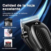 Máquina De Corte De Cabello Kemei Km-1071 Para Hombre - Negro - Ver 6