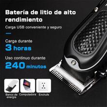 Máquina De Corte De Cabello Kemei Km-1071 Para Hombre - Negro - Ver 7