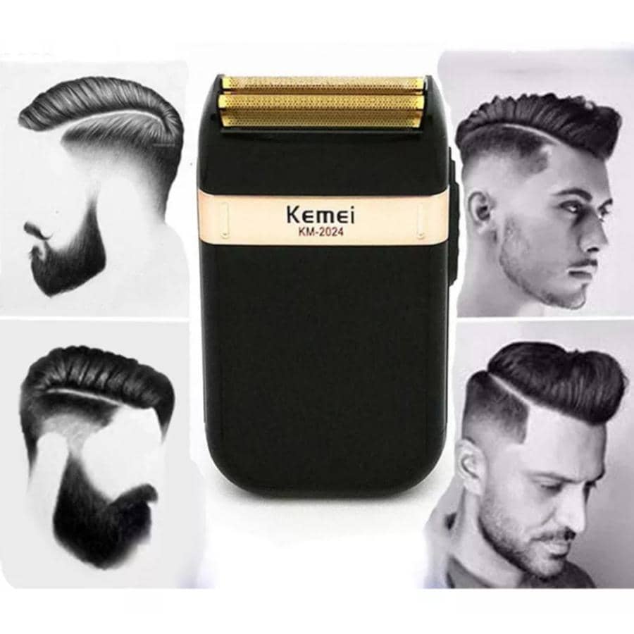Rasuradora Eléctrica Kemei Km-2024 Impermeable Para Hombre - Negro - Ver 1