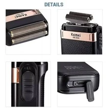 Rasuradora Eléctrica Kemei Km-2024 Impermeable Para Hombre - Negro - Ver 3