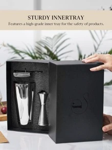 Bộ 3 bình lắc cocktail bằng thép không gỉ - Bạc - Xem 5