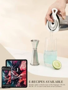 Bộ 3 bình lắc cocktail bằng thép không gỉ - Bạc - Xem 6